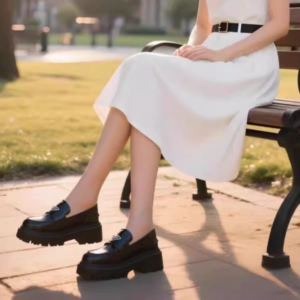 真皮牛皮【轻奢派】星期六乐福女鞋厚底春秋透气休闲小皮鞋单鞋直,淘宝优惠券,粉丝福利购,淘宝优惠卷