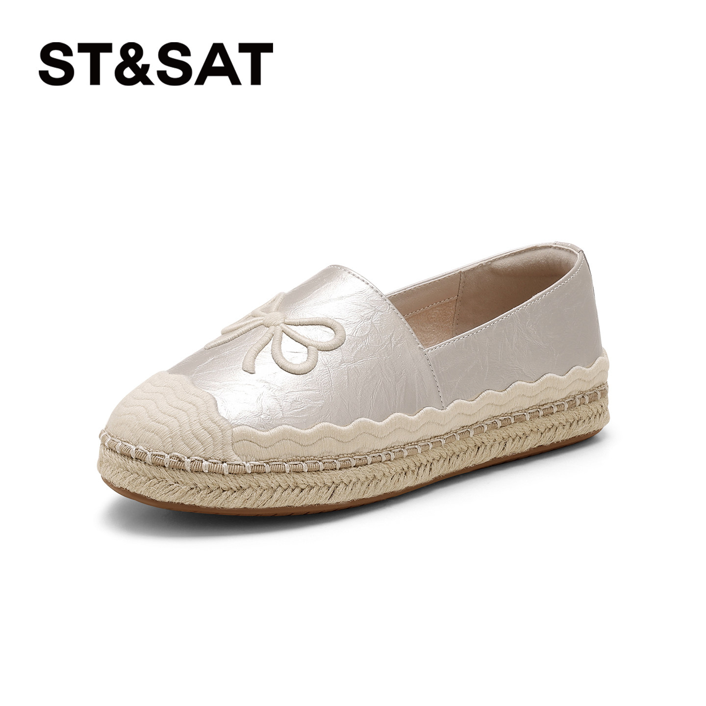 星期六圆头渔夫鞋女2026新款春季休闲厚底防滑百搭一脚蹬时装单鞋,淘宝优惠券,粉丝福利购,淘宝优惠卷