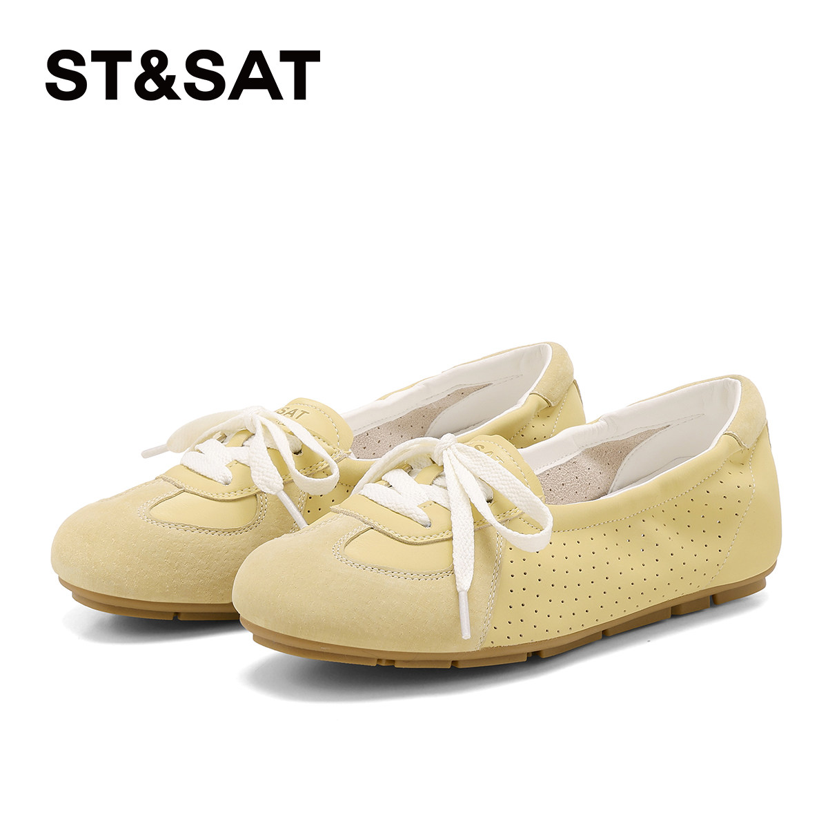 星期六芭蕾风德训鞋女2026春季新款平底一脚蹬透气百搭运动休闲鞋,淘宝优惠券,粉丝福利购,淘宝优惠卷