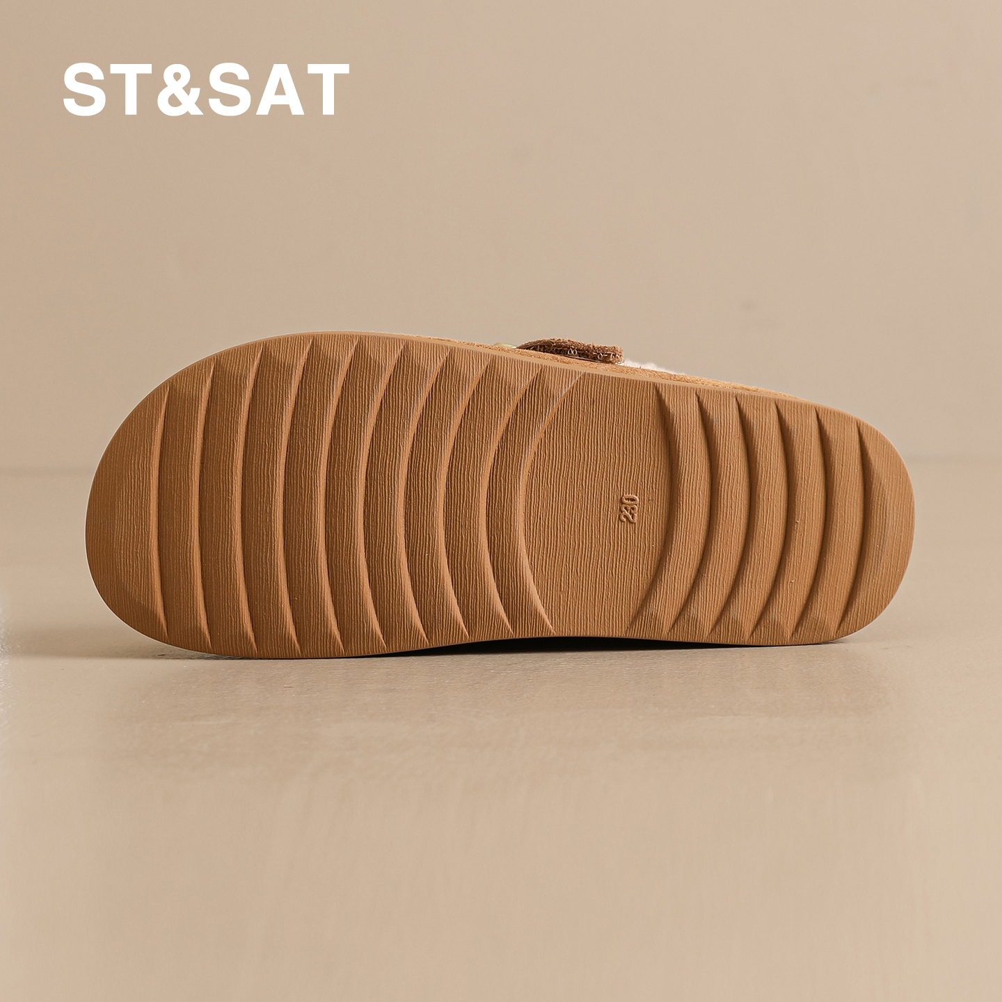 星期六勃肯鞋女2025新款防滑配裙子百搭棉鞋秋冬真皮保暖松糕鞋子 - 图3