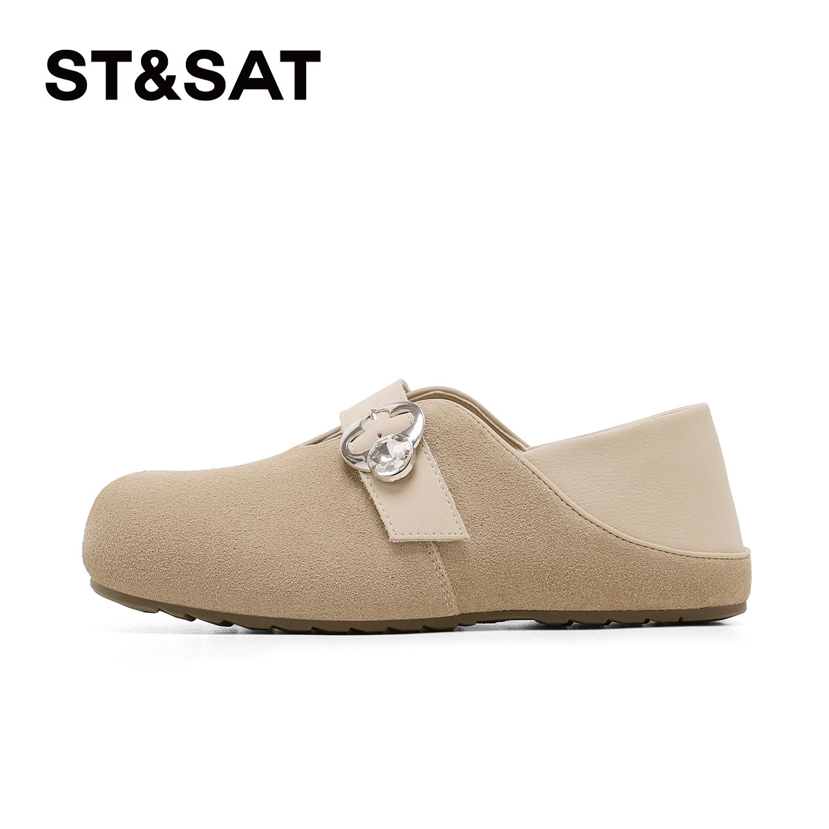 星期六搭扣勃肯单鞋女2026春季新款软底百搭不累脚防滑平底休闲鞋,淘宝优惠券,粉丝福利购,淘宝优惠卷