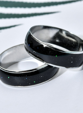 跨境4mm/6mm感温变色戒指 欧美盒装100只多尺寸温度心情指环