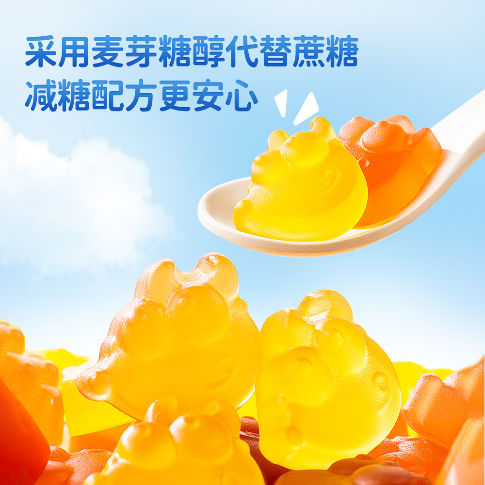 小鹿蓝蓝DHA叶黄素VC高锌软糖50g/罐水果软糖儿童营养包糖果-图1