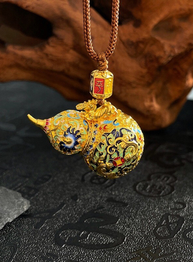 定金链接足金999纯黄金葫芦吊坠项链挂件空心光珠圆珠