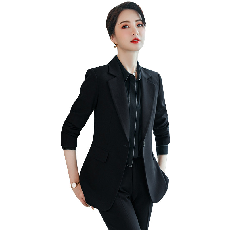 高端西装套装总裁秋冬气质时尚西服 伊木子职业女裤套装