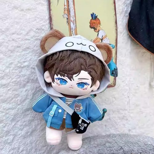 20cm娃衣凶凶狼和呆呆熊套装15cm原创无属性棉花娃娃衣服帅气换装 - 图3