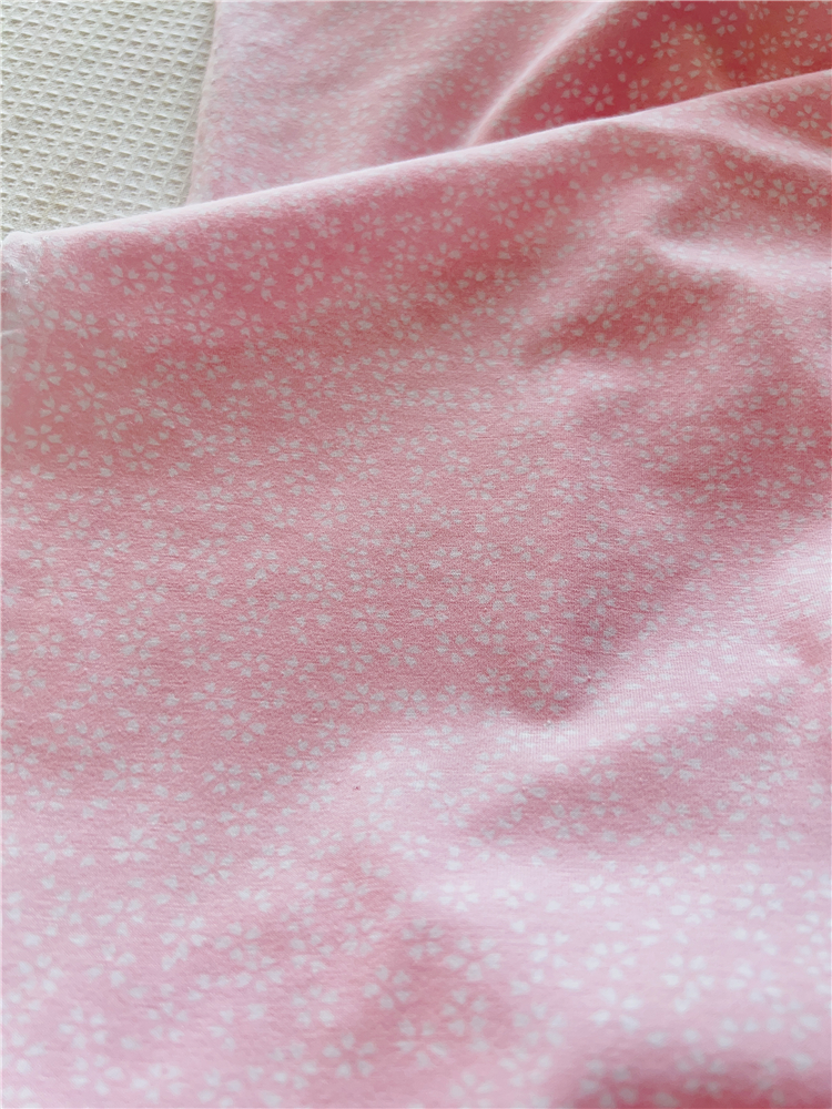 【孤品私藏/娃衣布】日本订单碎樱花针织棉布料娃衣T恤宝宝布面料