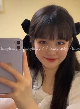 lazylady侧边夹布艺材质ins风