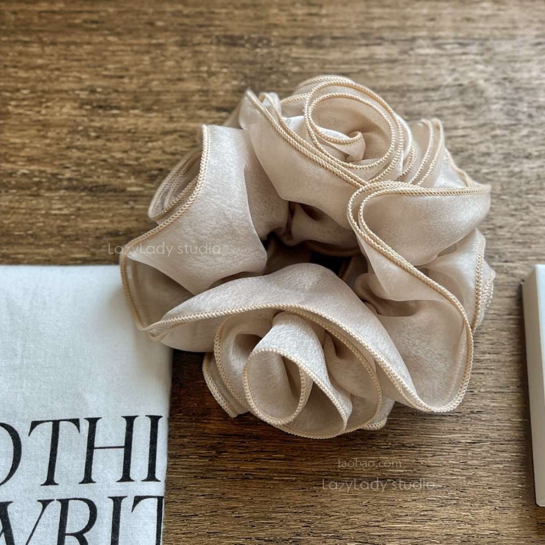 高货~优雅精致高品质轻纱玫瑰头花 春夏玫瑰手工捏褶发圈 手作,淘宝优惠券,粉丝福利购,淘宝优惠卷