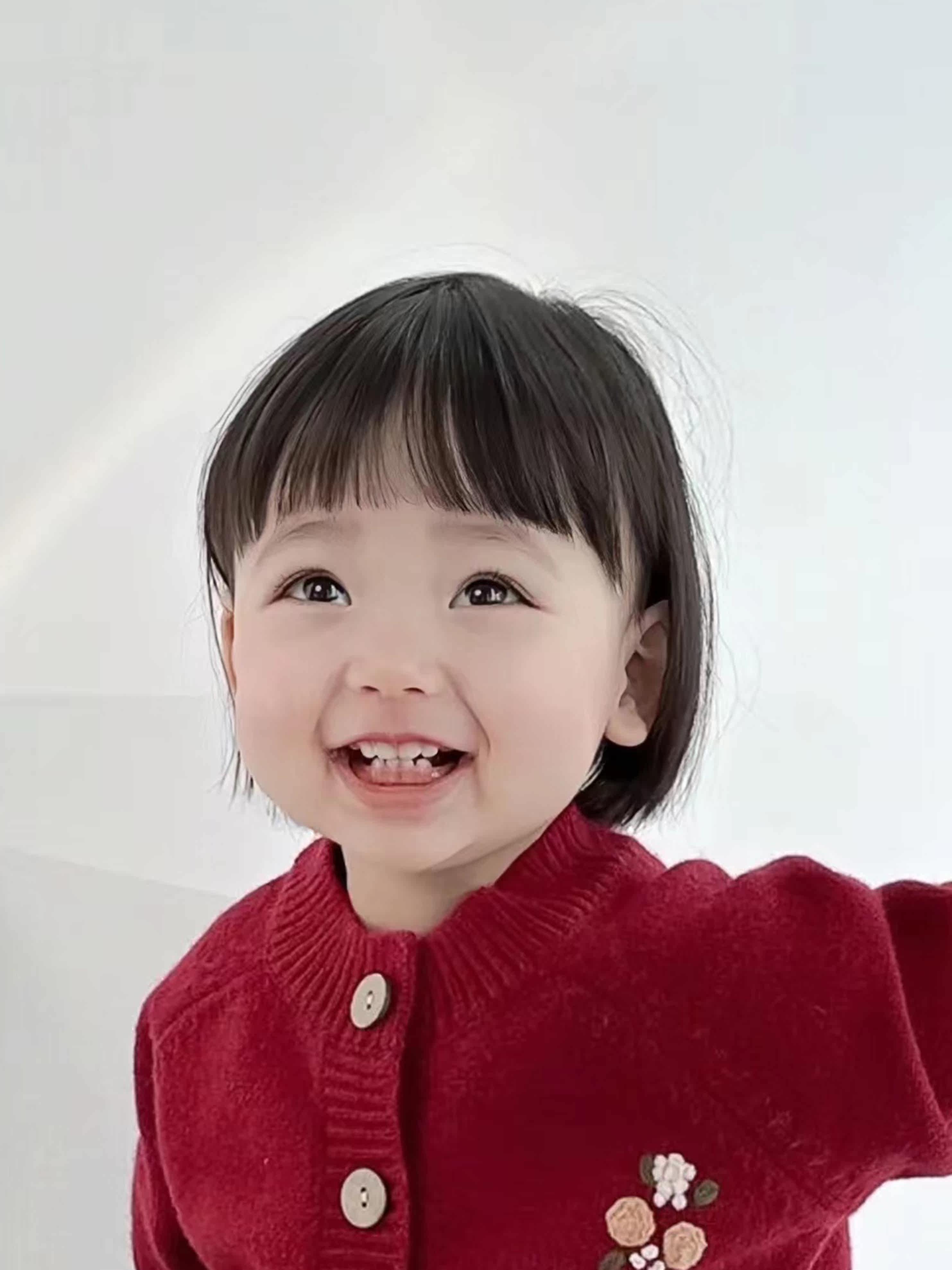 宝宝假发短发萌娃女宝儿童蓬松空气刘海洋气拍照可爱朵拉波波头套
