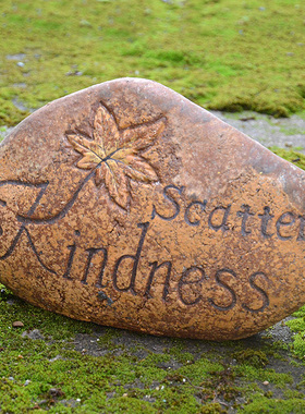 美式复古陶土庭院仿石头装饰摆件