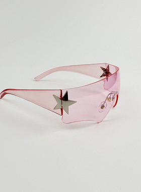 不规则五角星Y2K连体墨镜