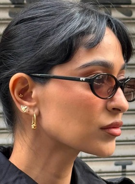 404的店复古椭圆ins网红同款墨镜