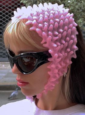 B家新款超大椭圆墨镜遮脸凹造型