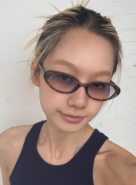 404的店复古椭圆小碎花Y2K墨镜