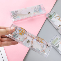 Creative Cute Little Clear New Glasses Containing Box Portable Plastic Transparent Light Nearsighted Eyeglasses Case Female student