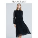 Fahanyi relaxed French ruffled silk shirt dress