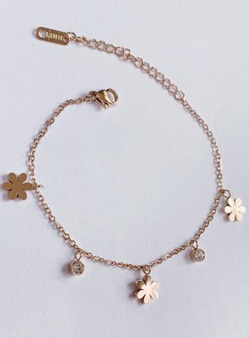 女钛钢欧美时尚百搭手链直播热卖