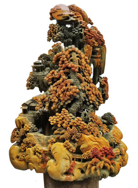 惠安石头流水摆件养鱼艺术天然石雕刻桌面招财加湿室内客厅小喷泉