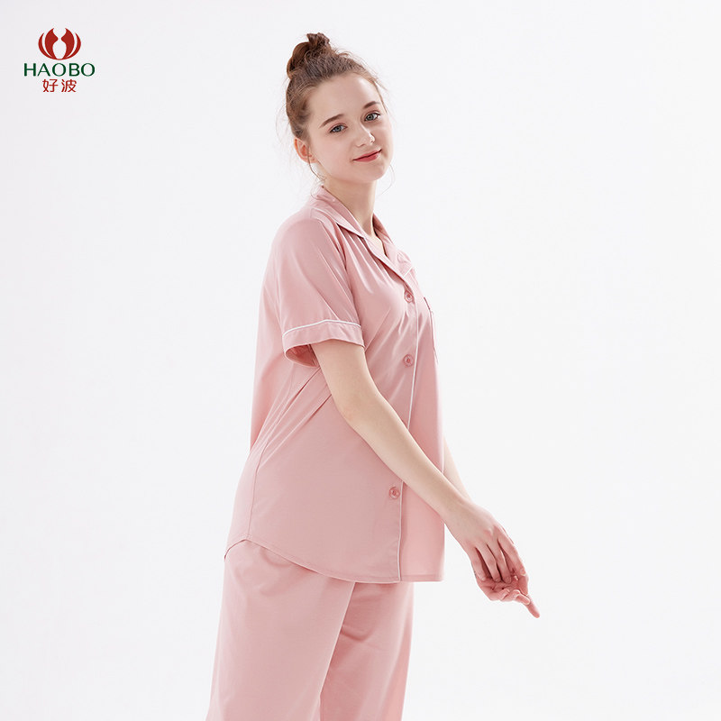 夏情侣夏季男纯棉两件套睡衣 好波睡衣/家居服套装