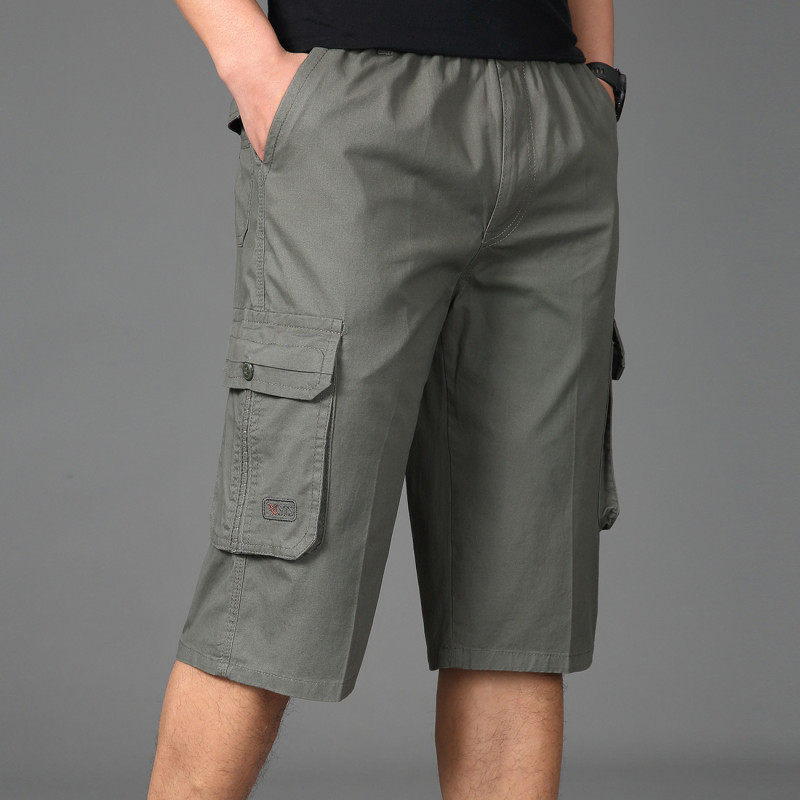 男七分裤短裤多口袋裤工装裤中裤休闲纯棉松紧腰中裤运动短裤薄款,淘宝优惠券,粉丝福利购,淘宝优惠卷