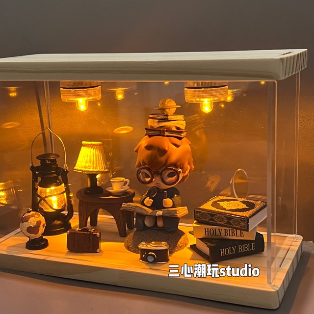 Pop Mart Hirono Ono Little Prince Series Geologist Landscape Decoration Accessories Display Storage Box
