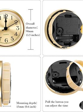 直径90mm石英钟头创意工艺品时钟