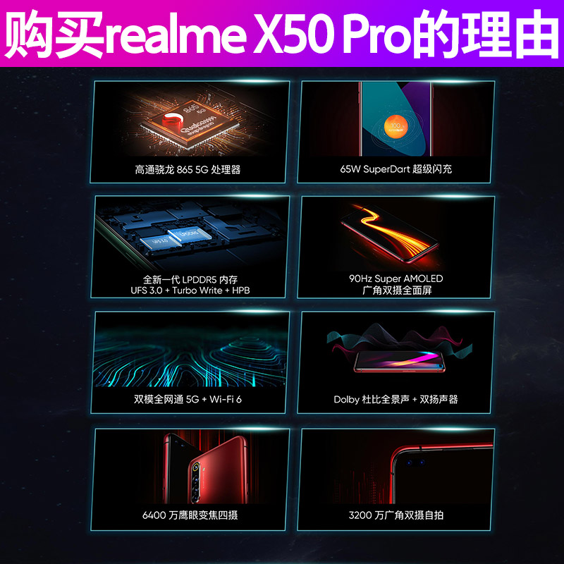 问鼎数码专营店【最高优惠200】Realme真我X50pro realmex50pro手机5G双模全网通 realmex2pro大师版realme官网1