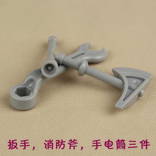 果十3-6周4岁益智大颗粒厨房过家家武器旗帜扳手工具积木玩具配件 - 图1