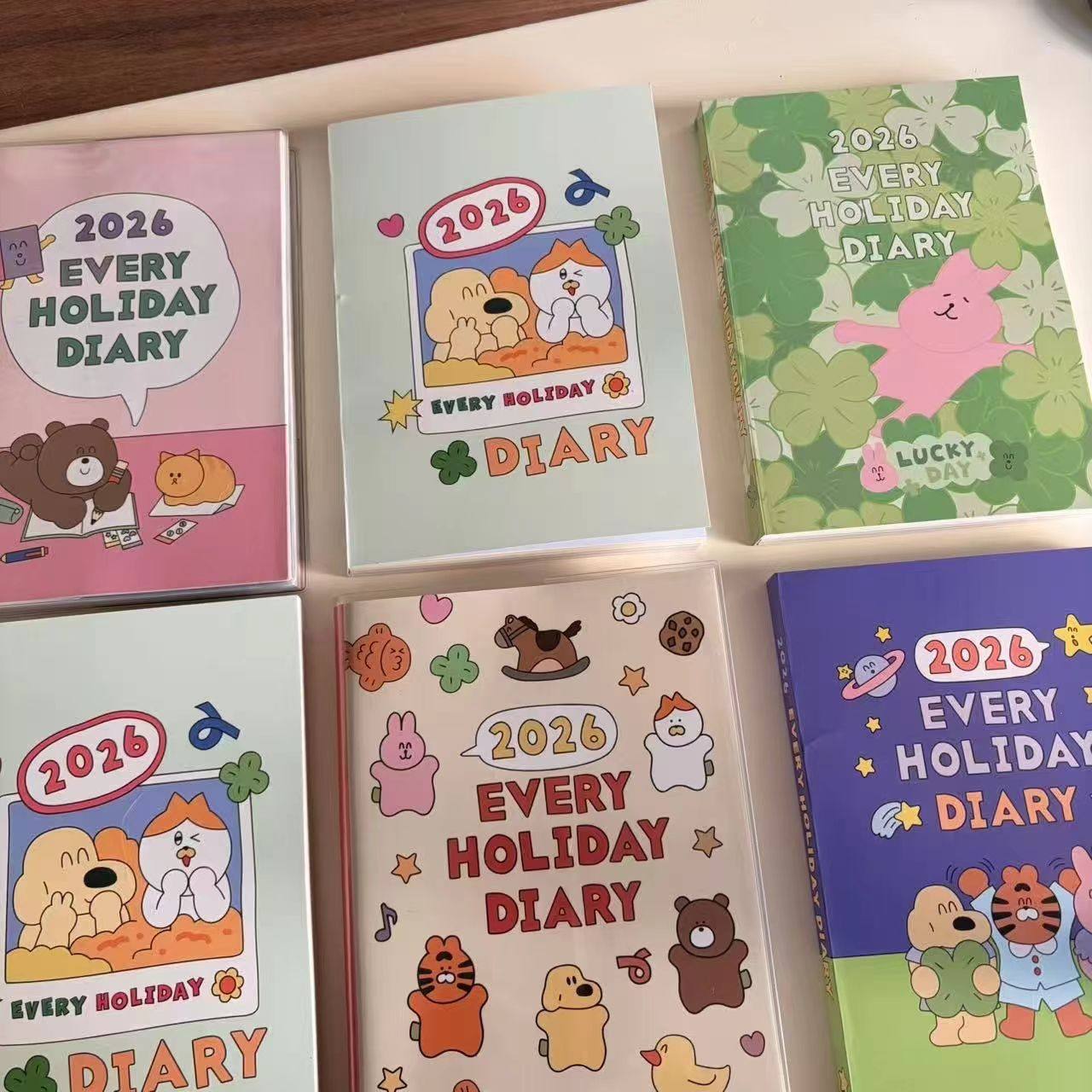 韩系卡通2026可爱卡通7321日程本计划pvc彩色内页手账记事日记本,淘宝优惠券,粉丝福利购,淘宝优惠卷