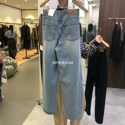 remaking Amy韩代 25fw 东大门 时尚水洗 直筒牛仔裤长裤休闲百搭 - 图3