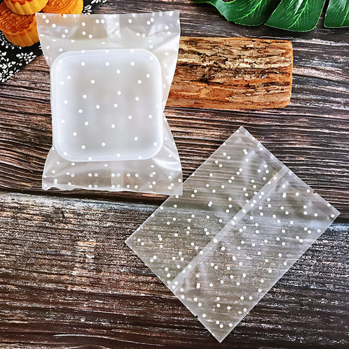 白色点点款50克100克200克月饼袋饼干袋花茶袋蛋黄酥包装袋青团袋 - 图2