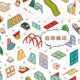 Senyou new product large version 36.0 building block town landscaping storage landscaping stickers three-dimensional stickers decompression toy stickers