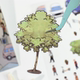 New 14.0 small town street scene series miniature scene landscaping stickers mini decompressed handmade stickers 2.5D landscaping