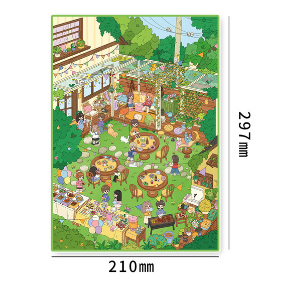 Senyou A4 large version 37.0 courtyard party little girl series landscaping storage stickers three-dimensional stickers decompression toys