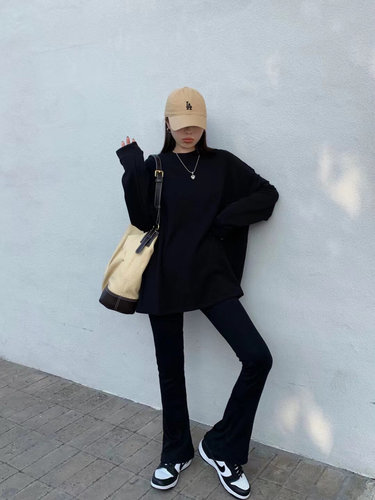 YUAN XI元熙6280宽松大码加绒加厚长袖T恤女保暖上衣打底衫冬200 - 图1
