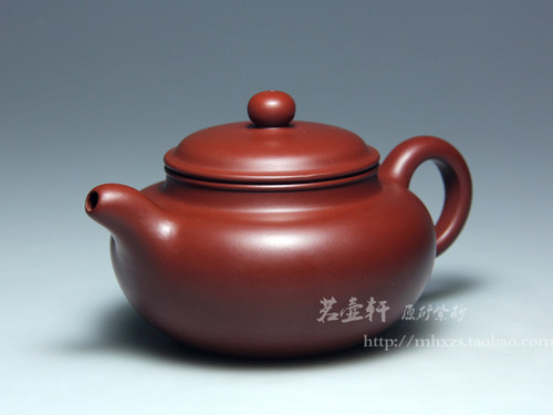 宜兴紫砂壶茶壶名家吴娟华原矿大红袍朱泥大品300CC全手工仿古壶 - 图1