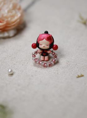 泡泡玛特萌粒手作DIY戒指