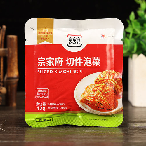 宗家府切件泡菜40g*3小包装清净园延边朝鲜风味下饭菜韩式辣白菜 - 图0