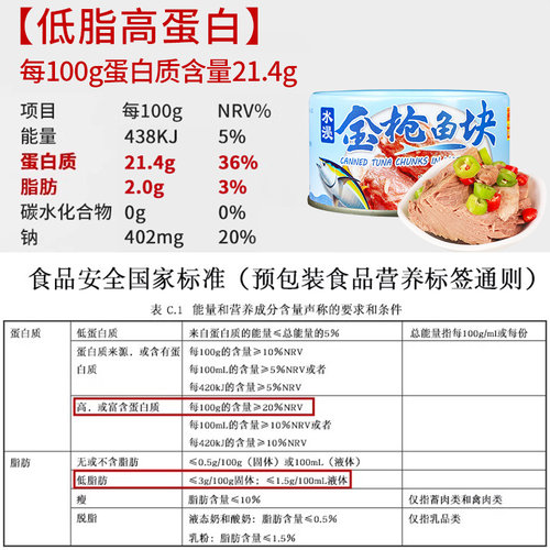 丽仕水浸金枪鱼罐头185g*10 即食吞拿鱼沙律饭团面包披萨寿司材料 - 图1