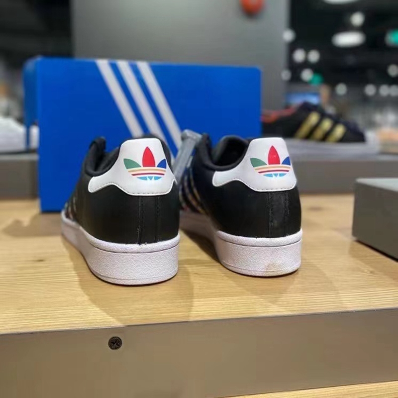 adidas阿迪达斯三叶草男女鞋superstar贝壳头运动休闲板鞋FZ0058-图2