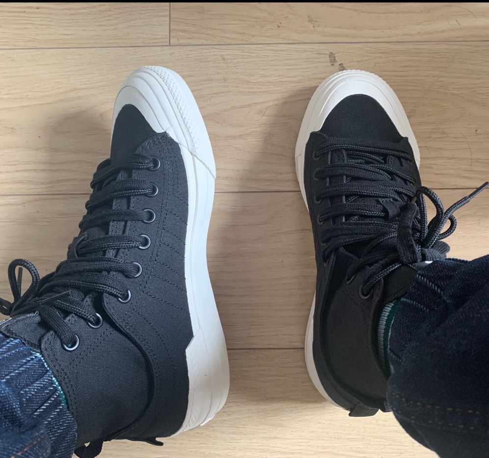 adidas三叶草男女鞋秋NIZZA HI DL 经典轻便运动休闲帆布鞋GZ8834 - 图0