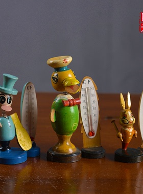 8090年代木工艺品温度计