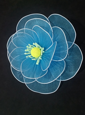 网纱玫瑰花美陈婚庆布置吊挂假花
