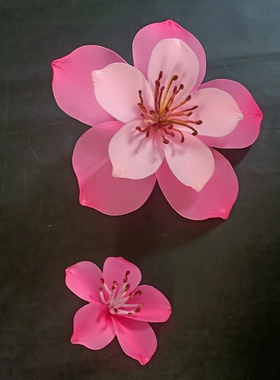 丝网花桃花美陈装饰布置舞蹈道具