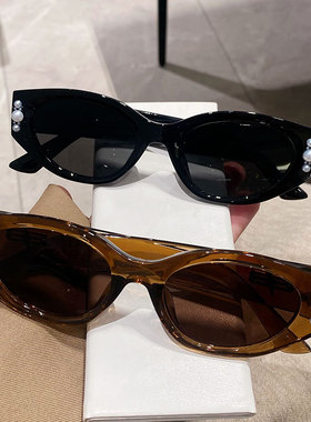 黑色猫眼墨镜女潮高级感2025新款