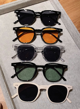 彩色透明绿色橘色黄色冬拍照墨镜