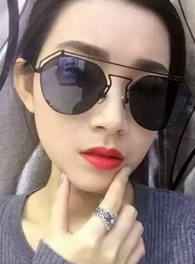 夏季透明黄色韩版原宿风大脸眼镜