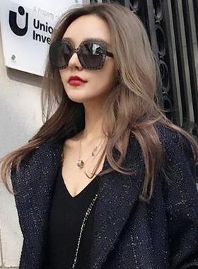 墨镜长脸优雅风黑色眼睛太阳镜