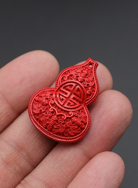 朱砂福禄葫芦精工挂件吊坠